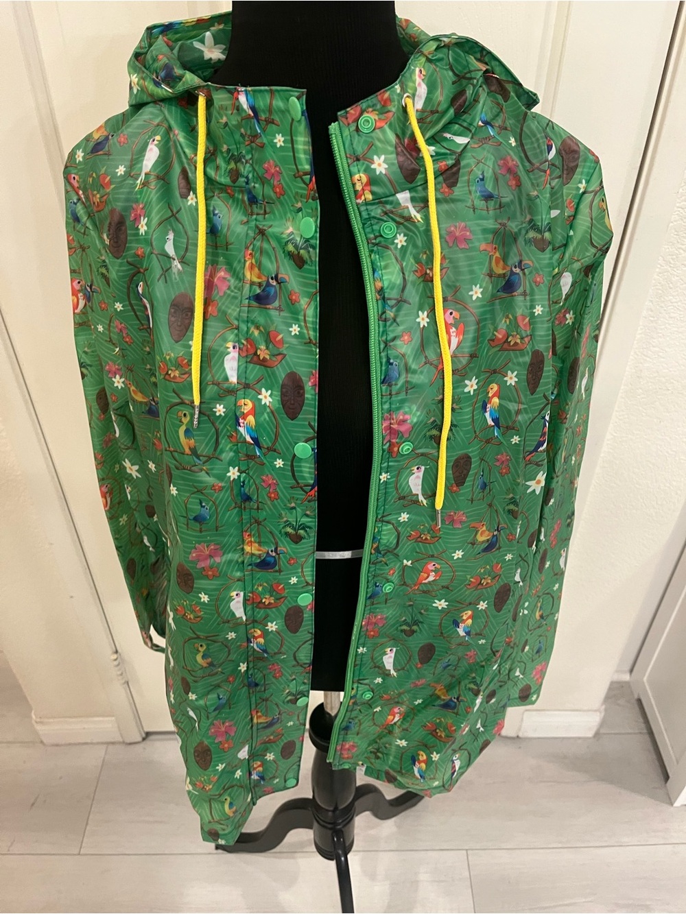 Disney Enchanted Tiki Room Hooded Utility Rain Jacket - Picture 3 of 14